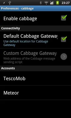 WebSMS Connector cabbage android App screenshot 1